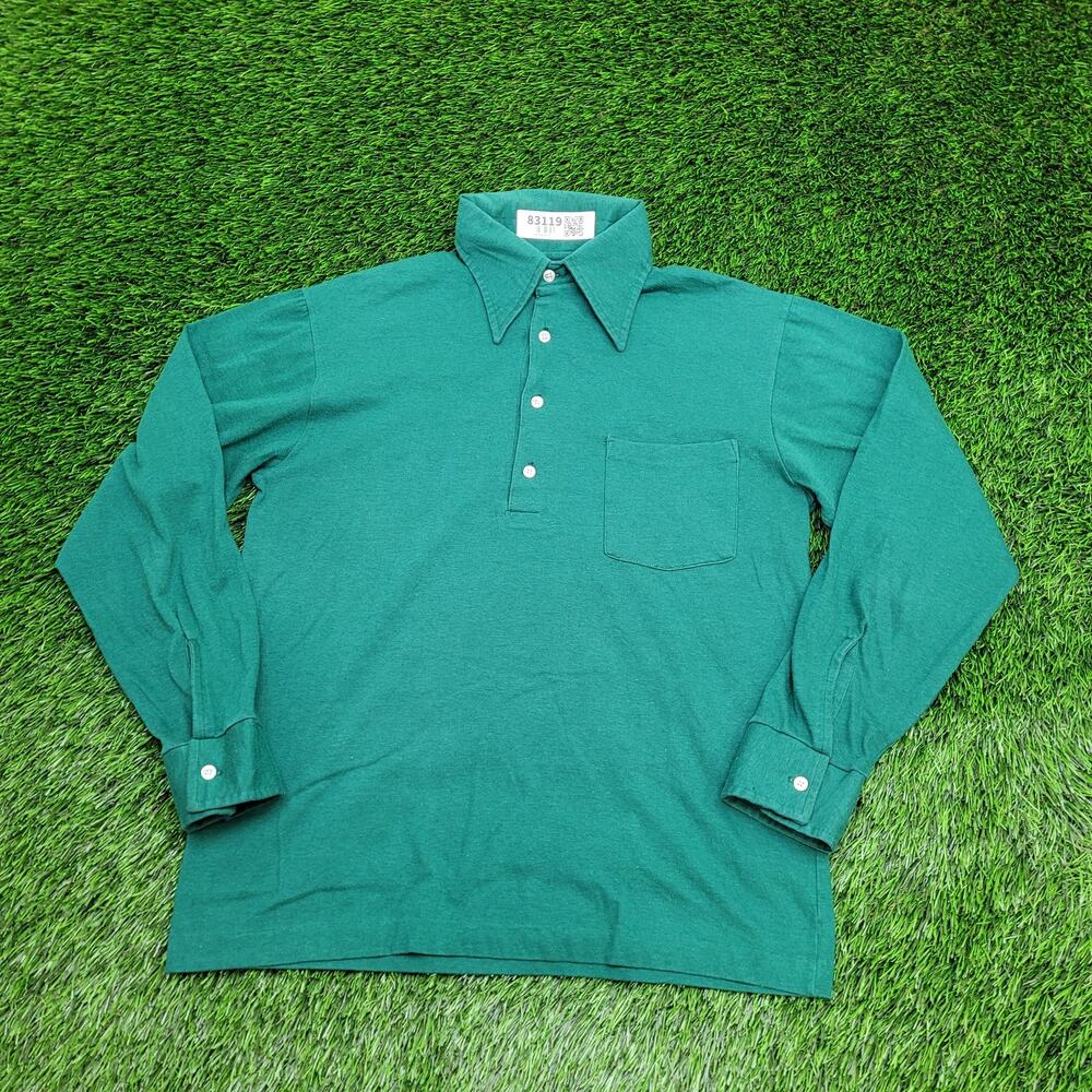 Vintage 80s Pen-West MOD Polo Shirt Medium 20x25 Cropped